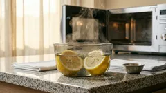 レモンと水だけでできる：電子レンジのニオイ・飛び散り汚れを蒸気でラクに落とす方法
