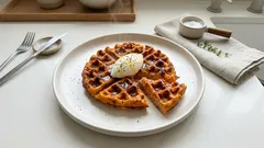 ワッフルメーカーでカリほく！さつまいも×チーズの押し焼きワッフル