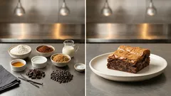 混ぜて焼くだけ、しっとり濃厚ブラウニー:焼き時間約15分の簡単おやつ