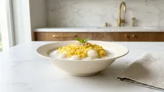 冷やしておいしい、とうもろこしの夏しるこ—甘酒×ココナッツミルク×白玉のやさしい甘さ