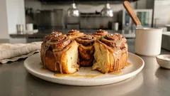 市販のシナモンロールがワンランク上に:焦がしバターグレーズで香ばしく仕上げる